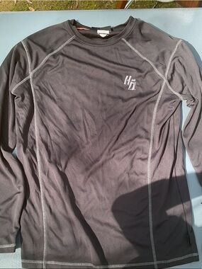 Harley-Davidson Black Long Sleeve Athletic Top with Gray Stitching